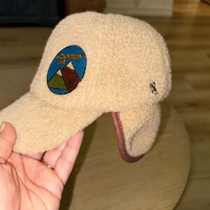 Beige Fleece Cap with Mountain Air Patch